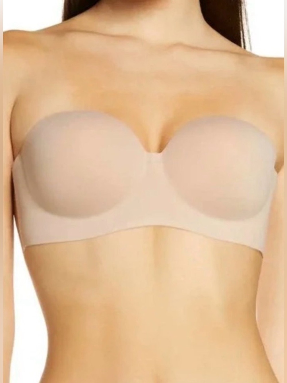 NIB Nordstrom Voluptuous Backless Strapless Bra Nude Size DD